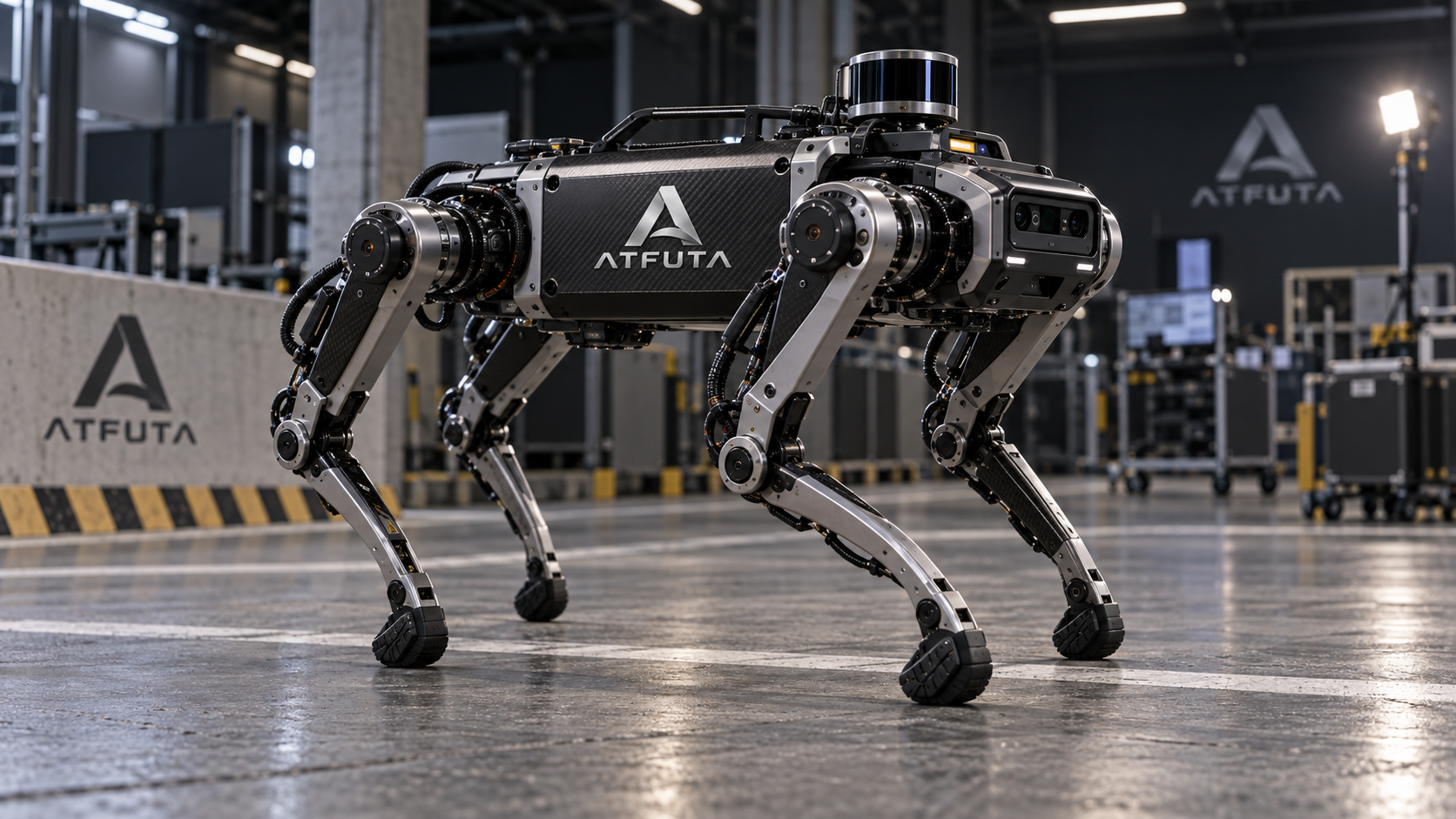 Robotic system in motion representing physical validation